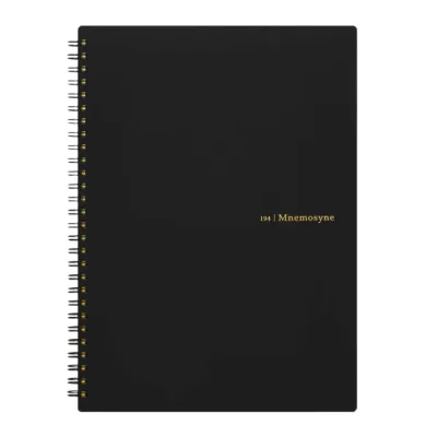 Maruman Mnemosyne Notebook / Landscape - Dot Grid Blank Graph Lined Ruled - A4 / A5 / A6 / B5 (Black)