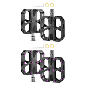 Light Weight Carbonfiber Cycling Pedals Oversized Platform Nonslip Spikes Aluminum Alloy Sealed Design High Performances