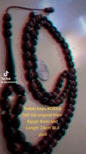 Tasbih kayu KOKKA PREMIUM 100 BIJI SAIZ 4mm Length 24cm Jenis Biji Padi Imported from Egypt LIMITED EDITION Original🎁✅🌾🌾