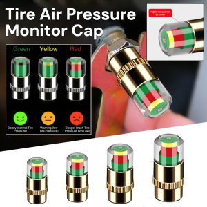 Tire Air Pressure Monitor Cap Auto Tire Pressure Alarm Valve Stem Cap Tire Pressure Monitor Valve Cap Sensor Indicator Alert