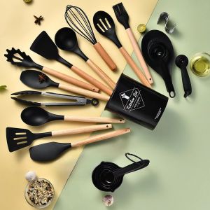 NEW SPATULA SILICONE Set 17 Pcs/Alat Masak UTENSIL PREMIUM KITCHEN FULL SET/Alat Masak Tumis Goreng