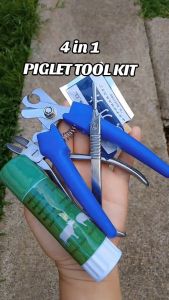 4 In 1 Piglet Tool Pig Tail Clipper + Piglet Teeth Cutte + Castration-Marker Scalpel Blade with Handle