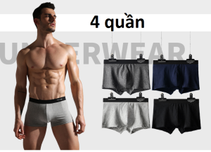 [HCM]Combo 4 quần Boxer sịp đùi nam men brief underware chất liệu cotton cao cấp quần lót nam Nanjiren
