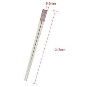 5 Pairs Reusable Fiberglass Chopsticks Dishwasher Safe Japanese Style Amber Cherry Blossoms Chopstick