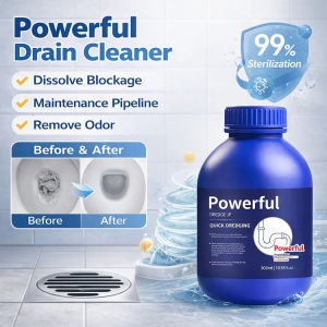 Oxygen Active Foaming Drain Cleaner for Home Use Fast Blocking Solution for Kitchen and Bathroom Pipes Non-Toxic and Multi-Functional