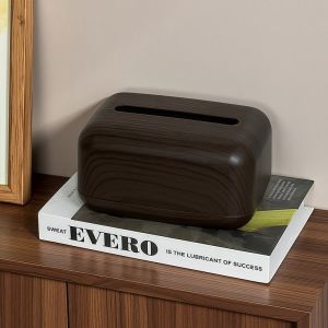 Wood Print Plastic Tissue Box Wooden Nordic Tissue Box Aesthetic