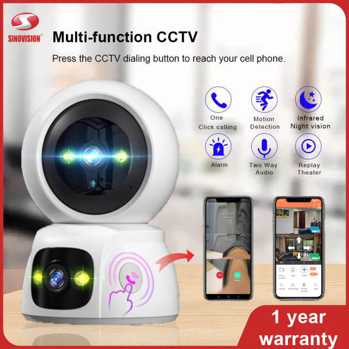 SINOVISION W15 Dual lens CCTV wireless indoor IP camera 3MP HD cctv ...