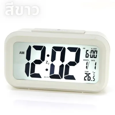 นาฬิกาปลุกดิจิตอล LED จอแสดงผลขนาดใหญ่พร้อมแสงพื้นหลัง เลื่อน ปิดเสียง ปฏิทิน อุณหภูมิ นาฬิกาตั้งโต๊ะพร้อมไฟกลางคืน