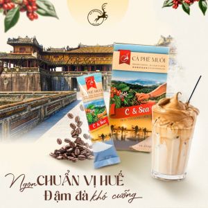 Cà Phê Muối C&Sea Đậm Đà Thơm Béo Chuẩn Gu Huế Hộp 16g x 10 gói