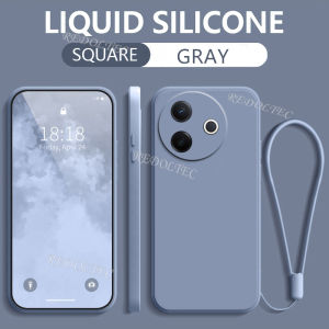 Casing For VIVO Y39 5G Matte Soft Case With Lanyard Silicone Wristband Phone Cover With Strap Hanging Rope