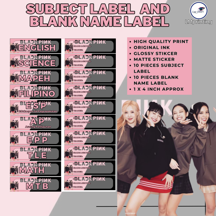 LUCSMART fast shipping - BLACK PINK KPOP GROUP THEMED STICKER LABEL AND ...