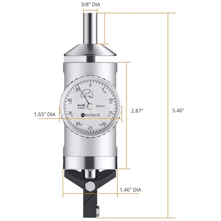 (TKUD) Coaxial Centering Indicator 0-0.15In/0.0005In Digital Indicator ...