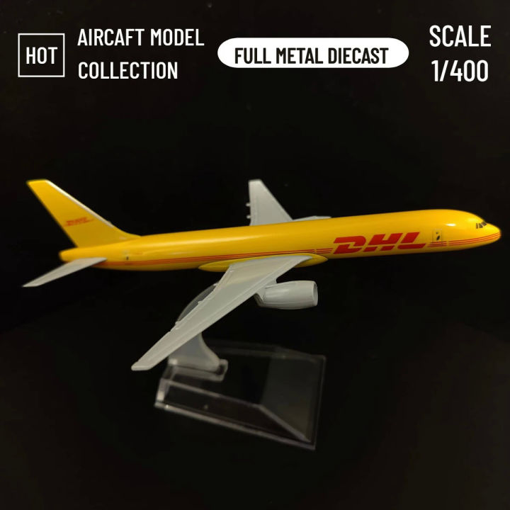 Scale 1:400 Metal Aircraft DHL Boeing 757 Airplane Diecast Model Plane ...