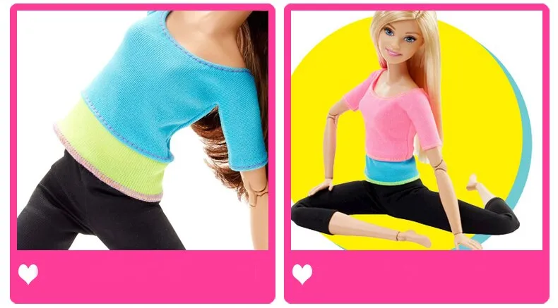 Authentic Authorization】Original Barbie Gymnastics Yoga Sports Doll Barbie  All Joints Move Doll Educational Toy Girl Christmas Birthday Toys Gift  DHL81