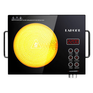 ❤️ LAHOME Electric Ceramic Stove Cooktop Countertop Induction Stove Inverter LCD Digital Electric Cooker Portable Ceramic Glass Plate Electric Hob Portable Timer Power Control Touchscreen Infrared Stove 3 Heating Mode Energy Saving Efficient Any Pot