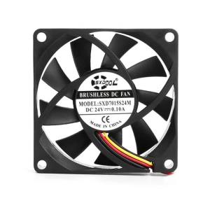 2pcs 24V cooling fan 70mm 7015 70X70X15mm Sleeve Bearing computer server inverter chassis axial cooling fan 3-wire silent case
