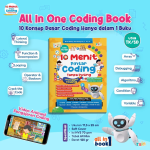 Buku Anak 10 Menit Pintar Coding Tanpa Pusing Usia TK/SD - Zain