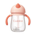 Cubble Tritan Straw Bottle with Removable Handles and Weighted Straw 240ml/8oz (2 Designs, 2 Colours). 