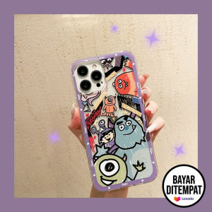 Case iPhoone 6 - 6s - 6 plus - 6s plus - 7 - 8 - 7 plus - 8 plus - X - XS - 12 - 13 Motif Cute Monsters Transparant ( Type Lain Via Chat ) Fashion Case - Case Terbaru - Case Vivo Case Murah - Pelindung Hp COD AFC
