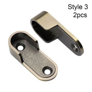 YIYIUR 2Pcs Zinc Alloy Hanging Rod Closet Pole Sockets Closet Flange Hang Support Rod Holder U Shape