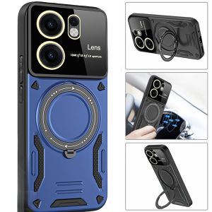 Shockproof Armor Lens Protection Case For Oppo Reno 13 Pro 13F 4G 5G Magnetic Wireless Charge Cover for Reno13 13 F 13Pro Funda