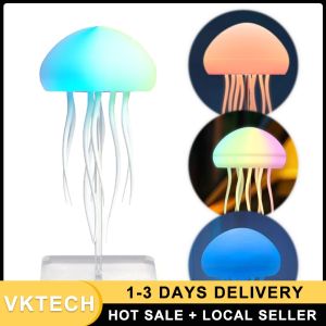 Multicolor Jellyfish LED Fairy Lights with Base Cute Jellyfish Desk Lamp for Home Decor and Night Light