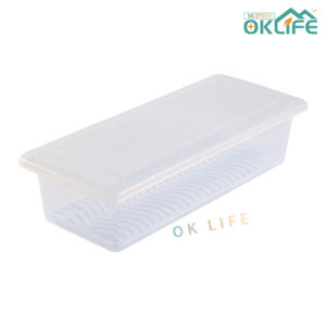 [OKLIFE.SG]Kitchen Refrigerator Crisper/Sealed Storage Box/With drain pad box/moisture-Proof/Fresh-keeping(Ready Stock )