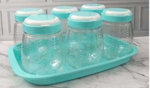 Ysgalery Toples nampan set - nampan plastik - toples lebaran Malibu rubby