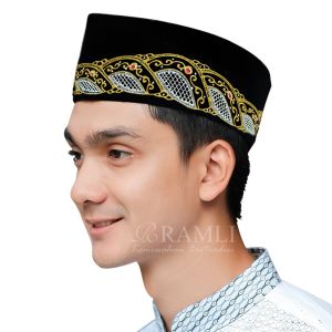 RAMLI Songkok Lukis OMBAK AC Tinggi 9