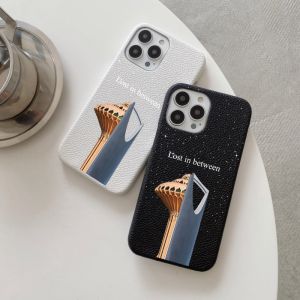 Personalised Name initial PU Pebble Leather Case for iphone 12 14 13 16 17 Pro Max XR 14 15 16 Plus Luxury Hard Cover Stars Moon