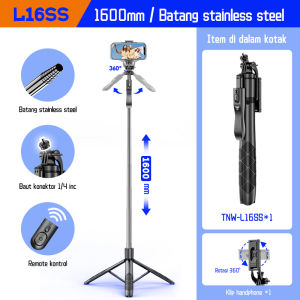 TNW L16SS/ L18SS Tongsis Tripod Bluetooth 180CM Tripod Bluetooth Remote  Selfie Stick  1.8M Tonsis 4in1 Remot untuk HP Kamera