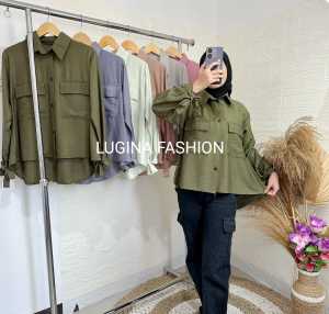 DINARA TUNIK ATASAN VIRAL BAHAN POLO LINEN ATASAN WANITA TERBARU