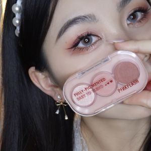 PINKFLASH #PINKGAME Pink Game Eyeshadow Palette Giltter High Pigment Easy To Blend Lasting 3 Shades