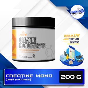 Agym Creatine Monohydrate 200gram (Unflavoured) - Sizing + Energy + Muscle (Halal certified KKM approved)