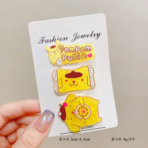 Jepit Rambut 1 Set isi 3pcs Jepitan Rambut Gemoy Motif Sanrio Pin Rambut Anak Perempuan Sanrio