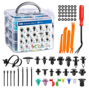 1240pcs Car Mixed Auto Fastener Vehicle Car Bumper Clips Retainer Fastener Rivet Liner Car Door Trim Clip Klip Kereta