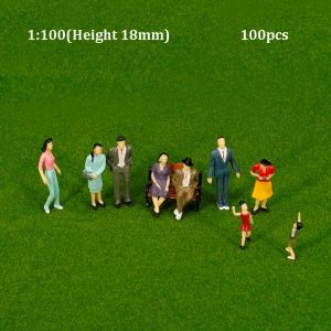 LUMIYA 10/100pcs Mixed Color Model Building People Figures Different Poses 1:30 1:100 1:200 Scale Simulation Doll High Quality ABS Passengers Stand/Sit People Model