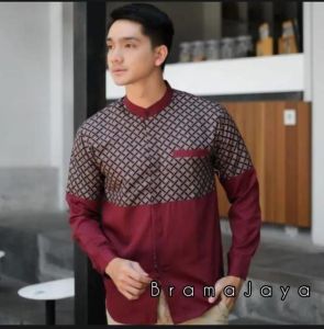 BAJU koko batik hijau botol prada zigzag gold dan silver MUSLIM WEAR