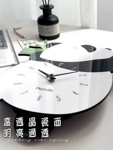 Cartoon Cartoon Panda Swing Clock Childrens Room Decoration Painting Kindergarten Creative Car Dynamic Clock Swing Wall ClockFast shipping