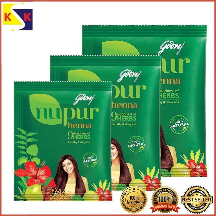 GODREJ NUPUR HENNA 9 GOODNESS OF HERBS 120G | Lazada