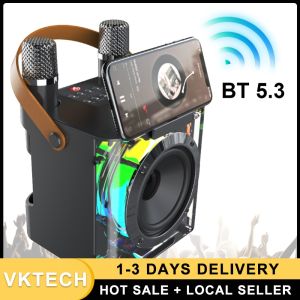 Bluetooth Karaoke Microphone with Dual Microphones Wireless Stereo System for Karaoke Enthusiasts