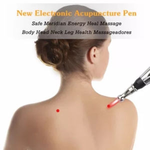 Rechargeable Electronic Pulse Massage Pen Hand‑held Acupoint Stimulator Stick for Full‑Body Relaxation