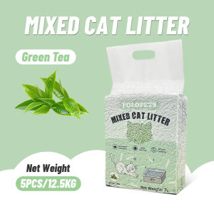 5PCS FOLOPETS Cat Litter Sand Mixed Litter Sand For Cat Bentonite Tofu Cat Litter