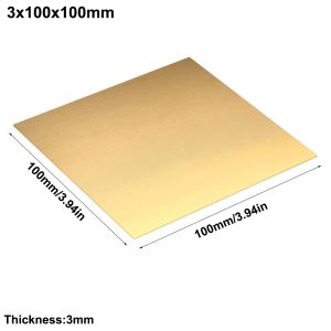 PURETEN Copper Brass Plate Sheet Multiple Sizes 0.5/1/2/3mm Brass Plate  Cutting CNC Frame