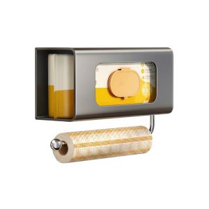 TIMES LORD Easy Access Wall Mounted Paper Towel Holder Large Opening Strong Load Bearing Wet Wipes Storage Rack No Drill Multi-Functional Paper Towel Dispenser Kitchen