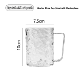 JOYNEST 450ml Glacier Pattern Mouthwash Cup With Hole Portable Storage Toothbrush Holder Cup