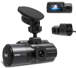 OFFICIAL-Vantrue N4 3 Channel Dash Cam4K+1080P Dual Channel1440P+1080P+1080P Front Inside Rear Three Way Triple Car DashcamIR Night Vision24 H Parking ModeSupport 256GB Max
