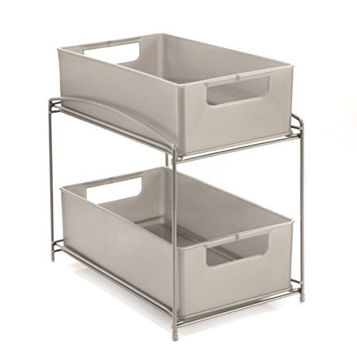 Seville Classics 2Tier Sliding Basket Kitchen Organizer