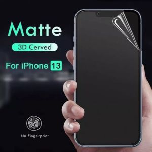 Anti Gores Hydrogel Matte Anti Glare Doff IPHONE 13 13 Mini 13 Pro 13 Pro Max 14 14 Plus 14 Pro 14 Pro Max 15 15 Plus 15 Pro 15 Pro Max TPU Full Screen Protector