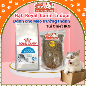 Thức ăn Hạt cho Mèo trưởng thành Royal Canin Indoor Giảm hôi phân - Túi chiết 1kg 500g